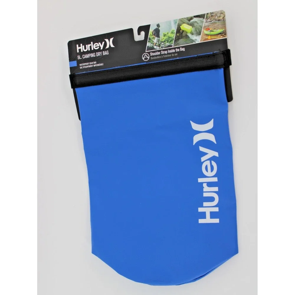 Hurley 5L Camping Dry‎ Bag Blue Packable Waterproof Gear Bag NWT